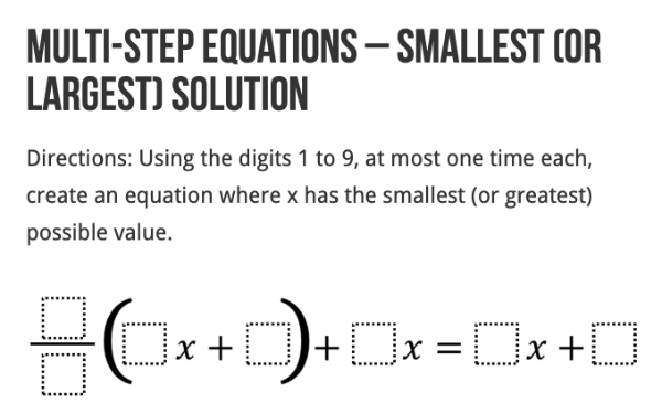 Creation of this resource was inspired by this Open Middle problem from Dan Luevanos. 