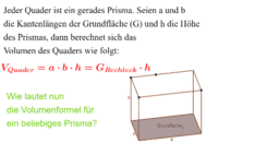 Volumen von Prismen und Pyramiden