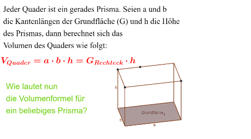 Volumen Von Prismen Und Pyramiden Geogebra