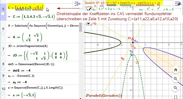 Direkt Eingabe im CAS (zur Vermeidung von Rundungsfehlern)