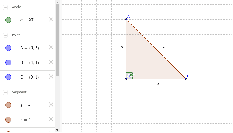 Питагорова теорема – GeoGebra