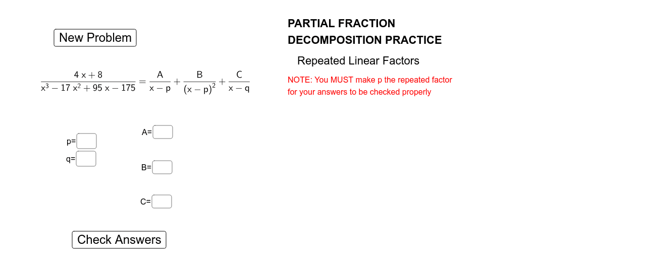 tiener Premier Meedogenloos Partial Fraction Decomposition - Repeated Linear Factors – GeoGebra