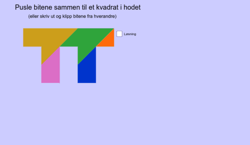 Pi to square puzzle – GeoGebra