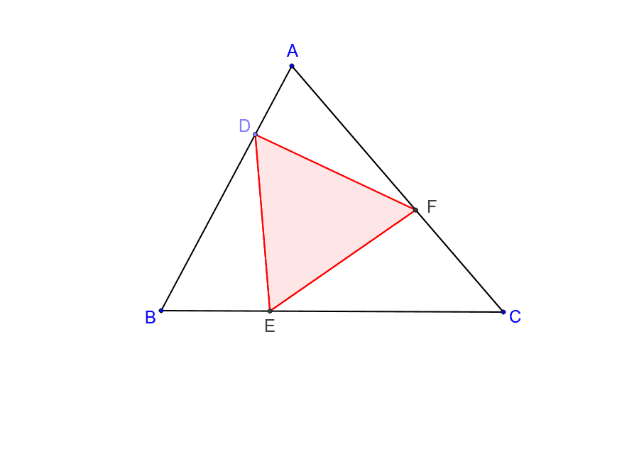 Equilateral triangle inscribed in a triangle geogebra