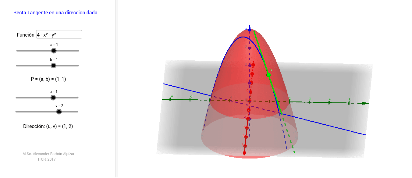 Calculadora Ecuacion De La Recta Tangente Recta Tangente en 3D en cualquier dirección – GeoGebra