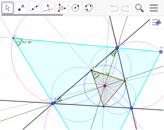 心を中心とする三円 Geogebra 心を中心とする三円 Geogebra