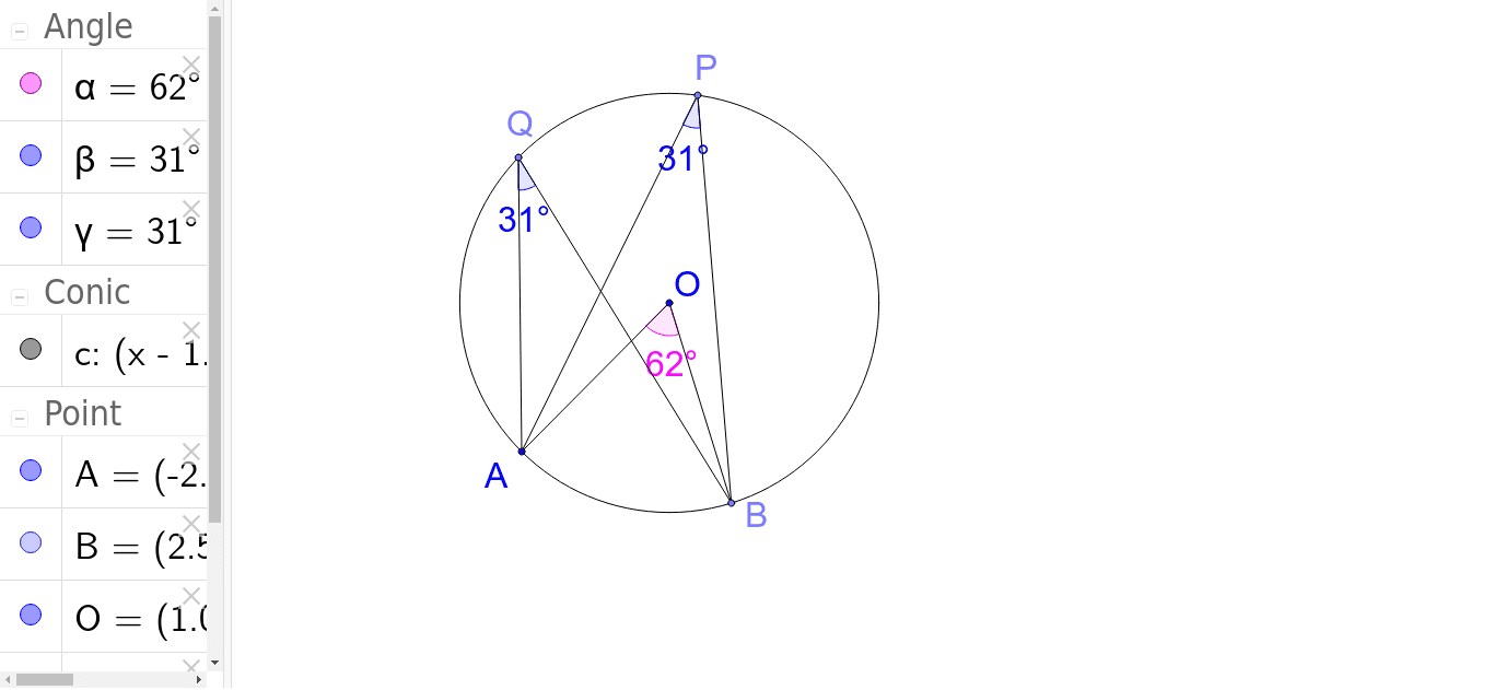 円周角の定理 Geogebra 円周角の定理 Geogebra
