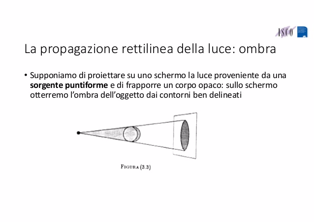 L'ottica geometrica è studiata dal '600, e riguarda i fenomeni macroscopici. Si concentra, nel dettaglio, sul comportamento dei raggi luminosi. 
Ignorando il carattere ondulatorio della luce, possiamo parlare di raggi luminosi che si propagano in maniera rettilinea. Questo fenomeno può essere spiegato attraverso un esempio: 
Supponiamo di proiettare un oggetto su uno schermo, attraverso una luce proveniente da una sorgente puntiforme, e di frapporre un corpo opaco sullo schermo, otterremo l'ombra dell'oggetto con contorni ben delineati. 
Ponendo infatti un raggio radente a una superficie, otterremo una linea retta. 
Questo trova sostegno anche nel fenomeno delle ombre. Infatti la luce, davanti a un piano opaco (che, appunto, arresta totalmente il cammino della luce) proietta un'ombra dell'oggetto con contorni ben definiti e riprodotto in maniera proporzionale. 