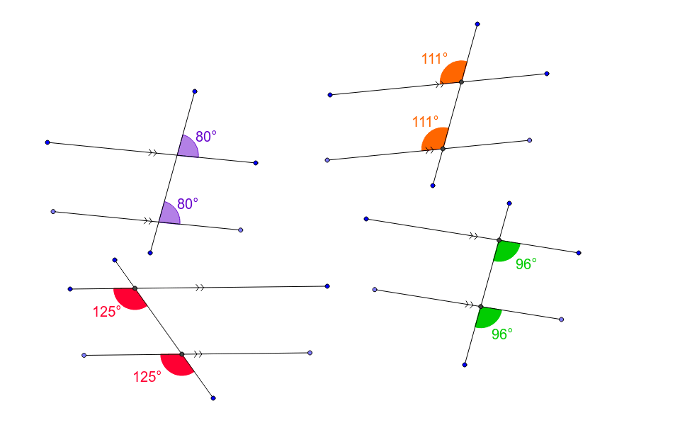 Corresponding angles are equal geogebra