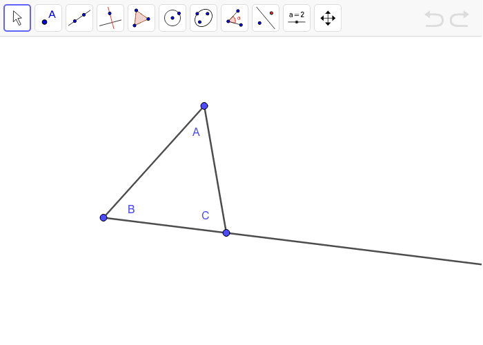 Interior Angles Of A Triangle Geogebra