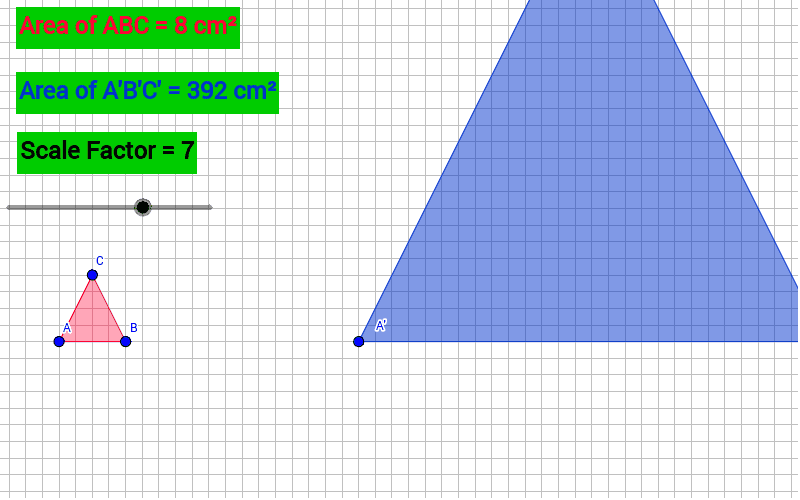 Scale factor and area geogebra
