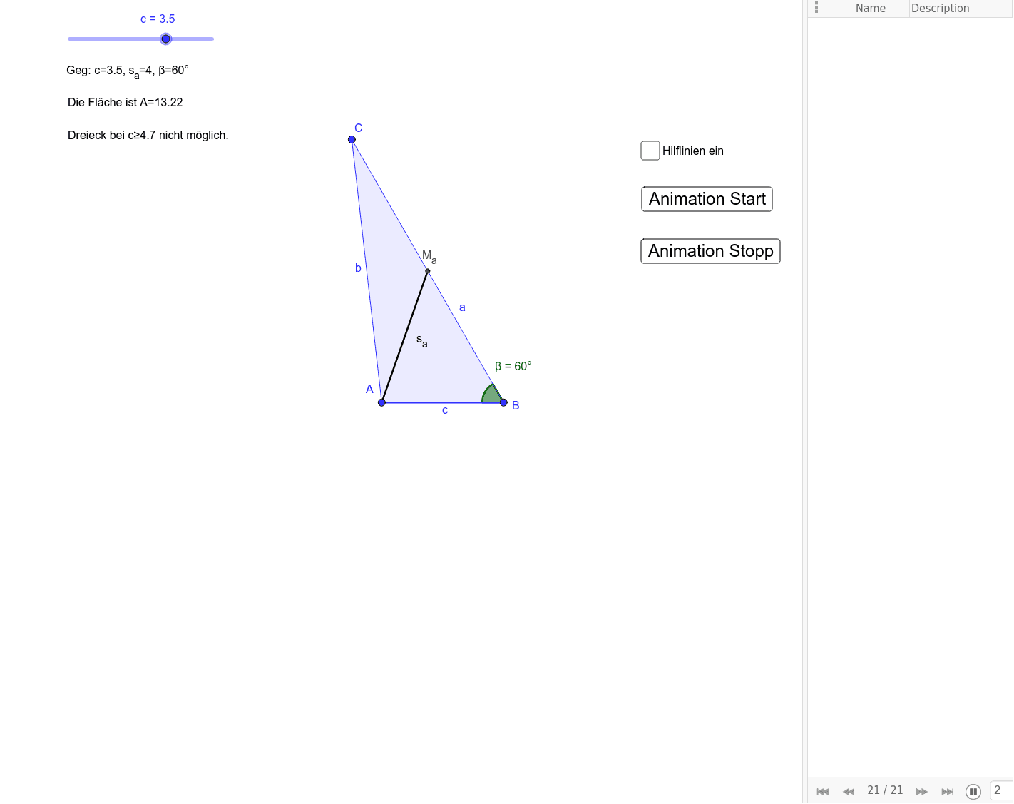 GeoGebra Applet