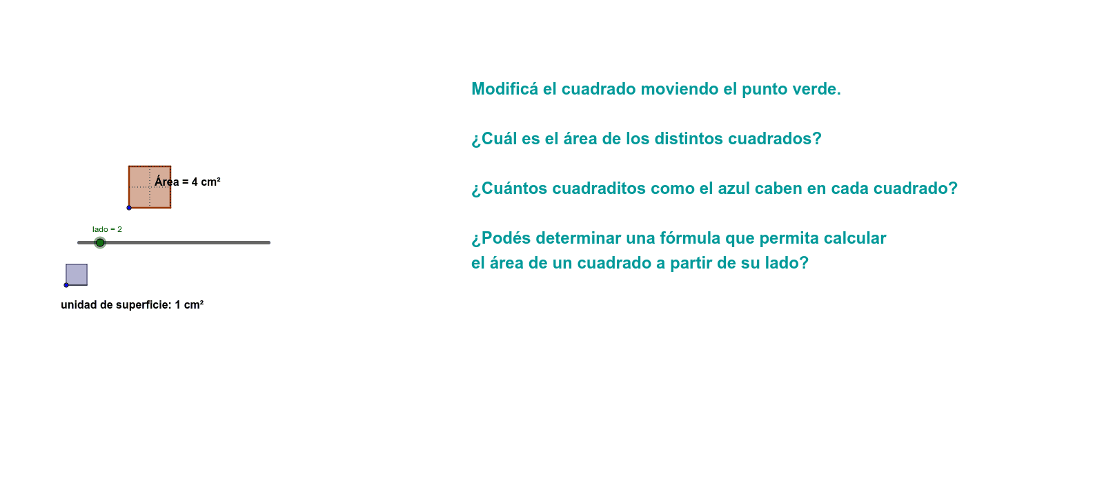 Cual Es El Perimetro De Un Cuadrado ÁREA DEL CUADRADO – GeoGebra