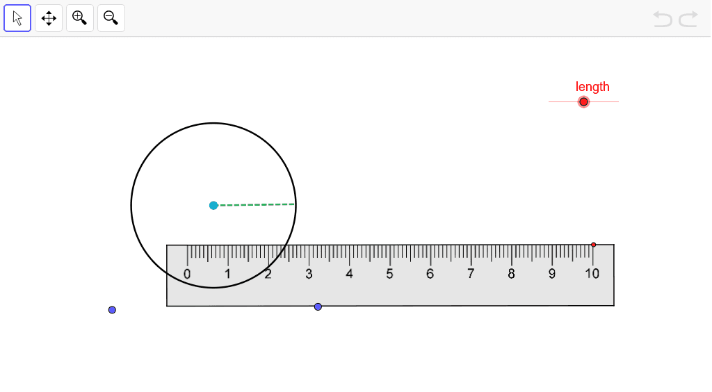 Measure the Radius GeoGebra