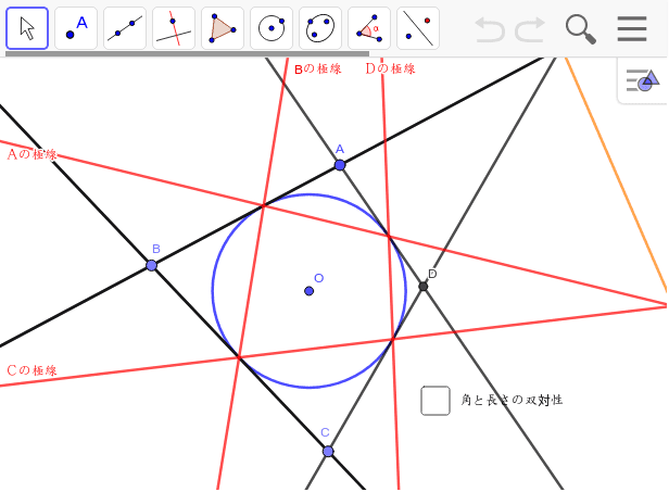 外接四角形と内接四角形 Geogebra