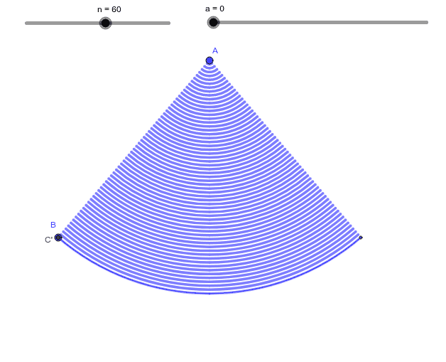 扇形の面積 Geogebra