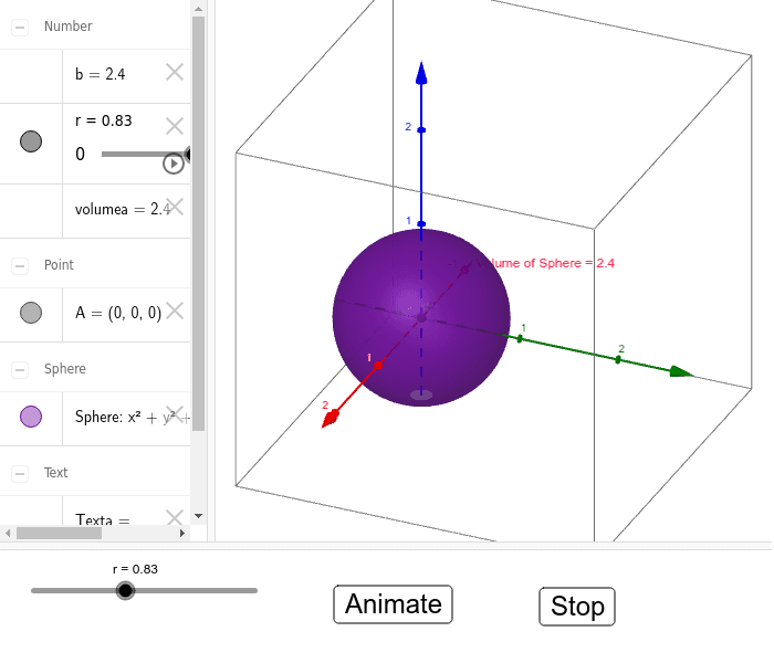 Sphere Slider GeoGebra