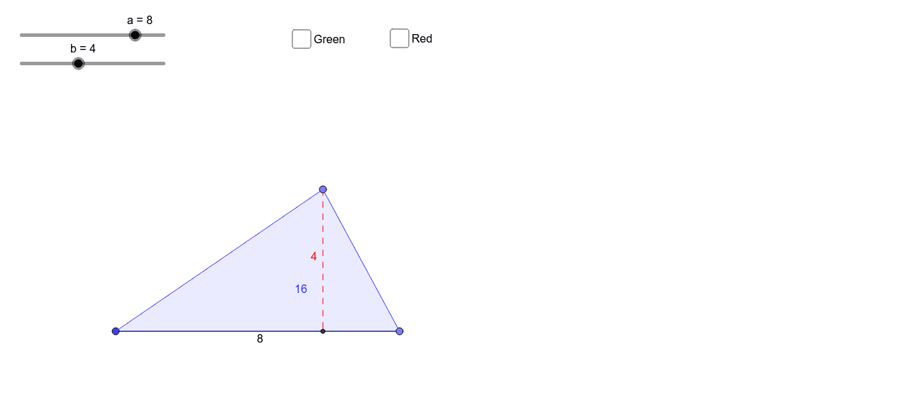 Area of Obtuse Triangle GeoGebra