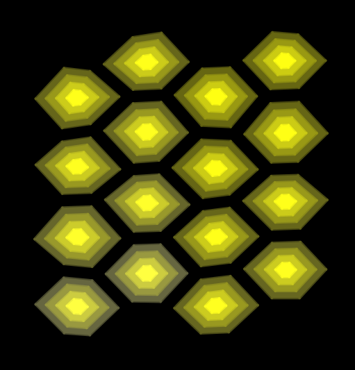 Grille d'héxagones et leurs homothétiques avec #pyggb
