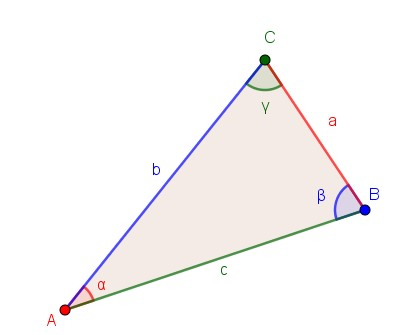 Il teorema dei seni afferma che in un triangolo qualsiasi il rapporto tra il seno di un angolo ed il lato opposto all'angolo è costante, cioè assume sempre lo stesso valore.
