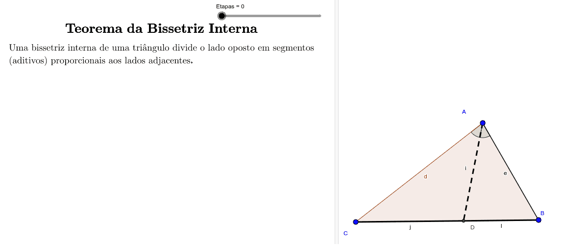Demonstração do Teorema da Bissetriz interna