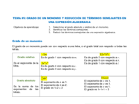 TEMA #5 Grado de un monomio y reducción de términos semejantes.pdf