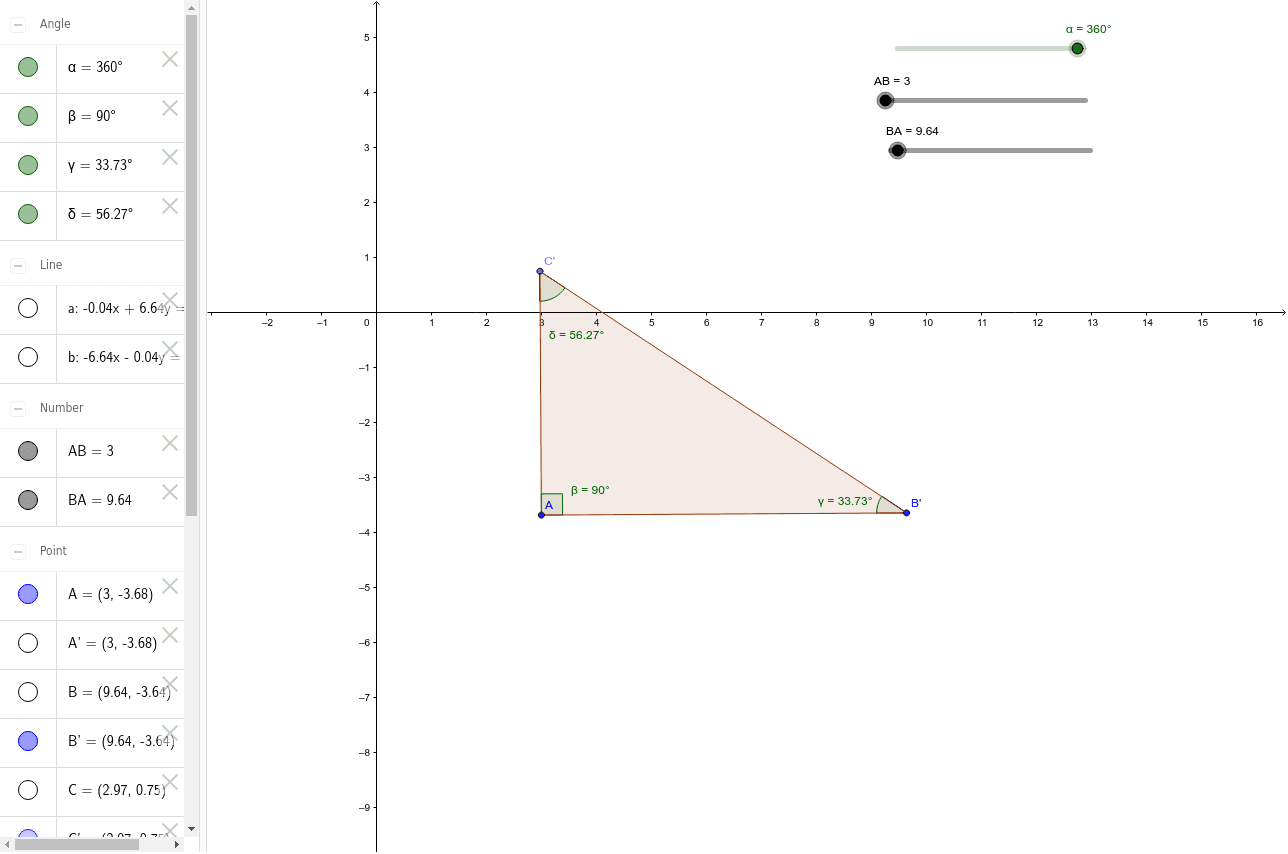 Triangulo Rectangulo Rotacion Y Escala Geogebra