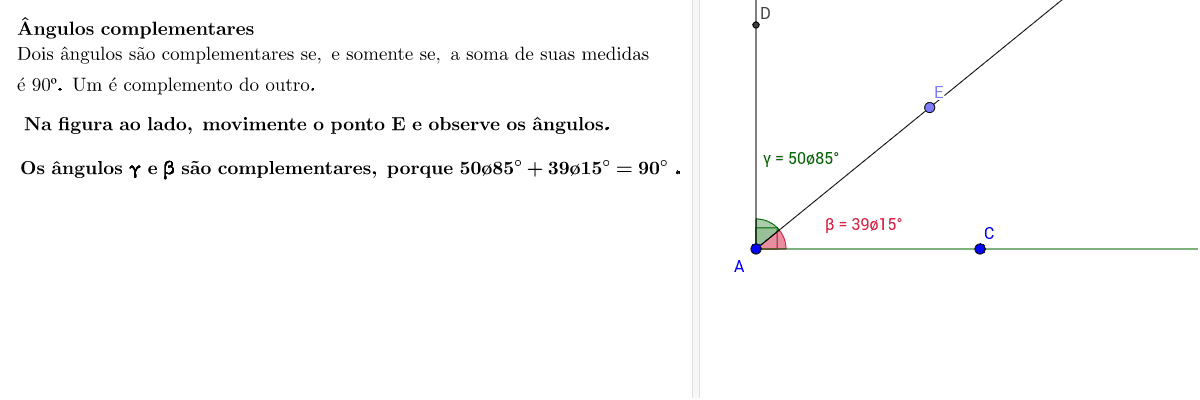 Ângulos Complementares