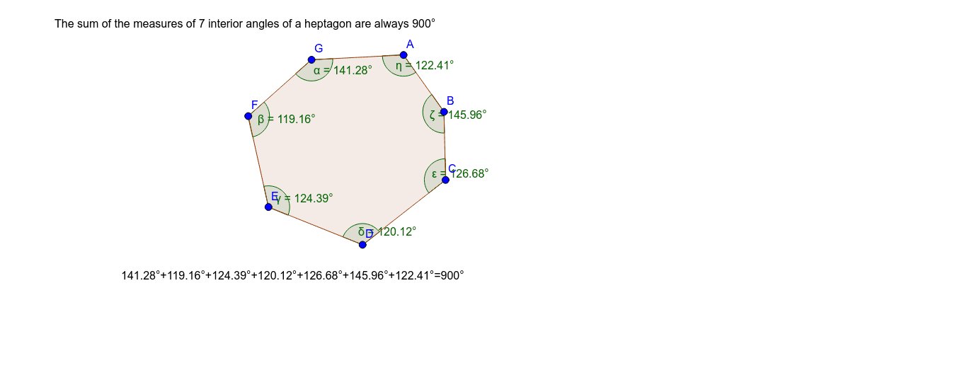 Heptagon Interior Angle Sum Geogebra