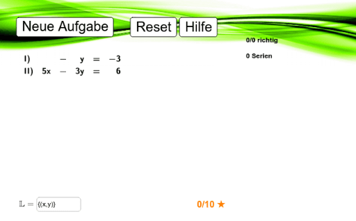 Gleichsetzungsverfahren – GeoGebra