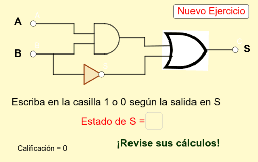 Ejercicio con AND, OR y NOT – GeoGebra