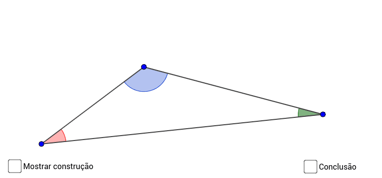 Soma dos ângulos internos de um triângulo 🔺️ #triangulos