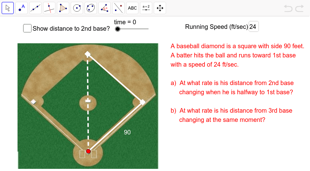 Related Rates - Baseball – GeoGebra