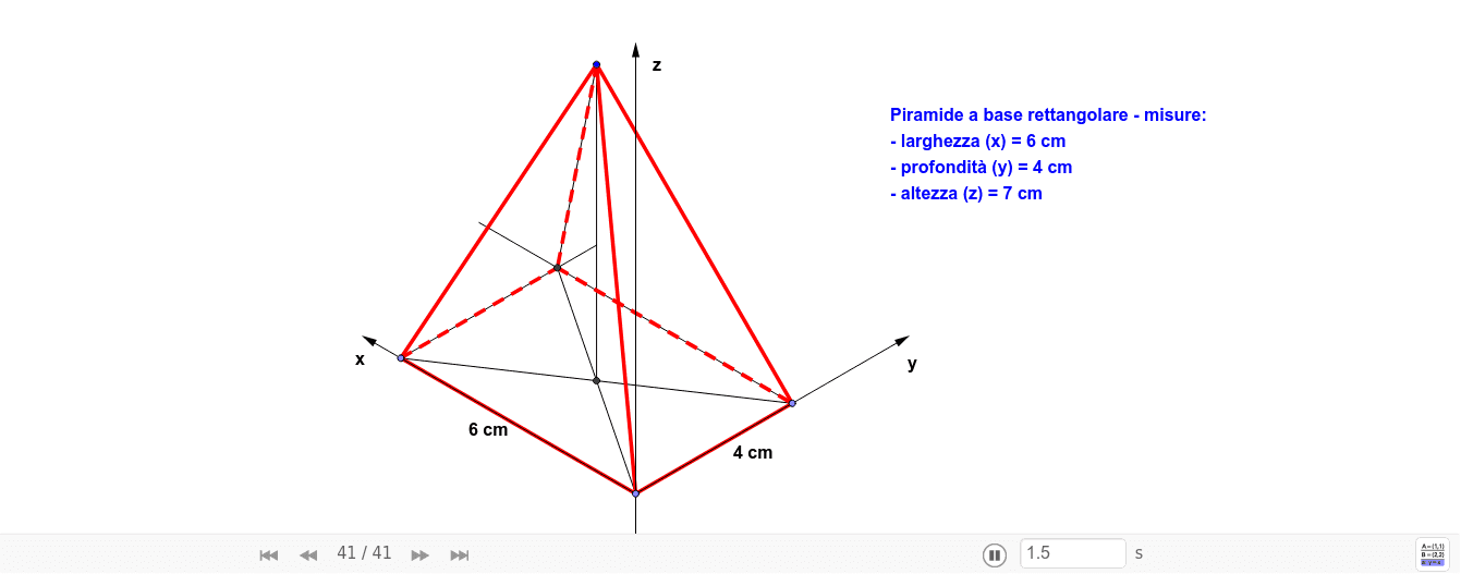 Assonometria Monometrica Di Una Piramide A Base Rettangolare Assonometria isometrica - Piramide a base rettangolare - metodo diretto