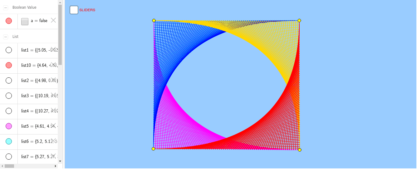 STRING ART THROUGH SEQUENCE GeoGebra