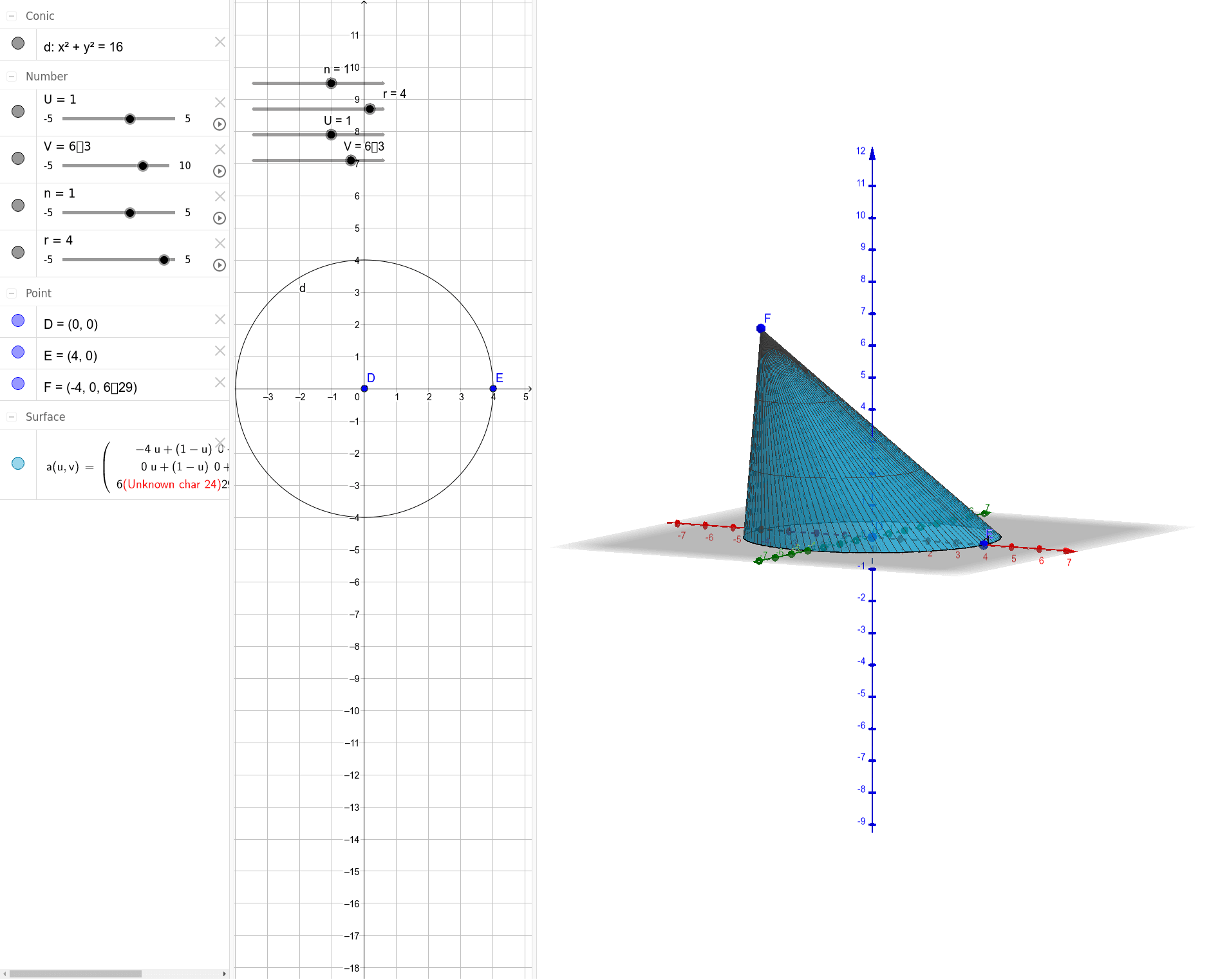 oblique cone GeoGebra