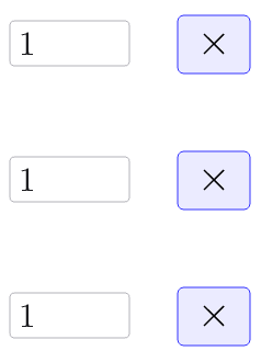 [b]* Input real non-zero number (from -10 to 10) in each box and click the "x" button to multiply a row by the number.[/b]