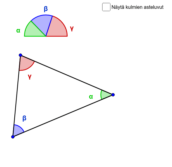 kolmion kulmien summa