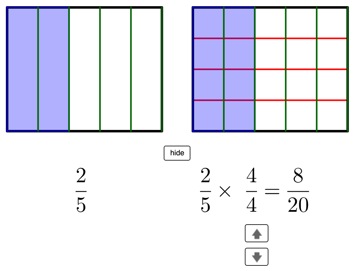 Equivalent Fractions With Area Model GeoGebra