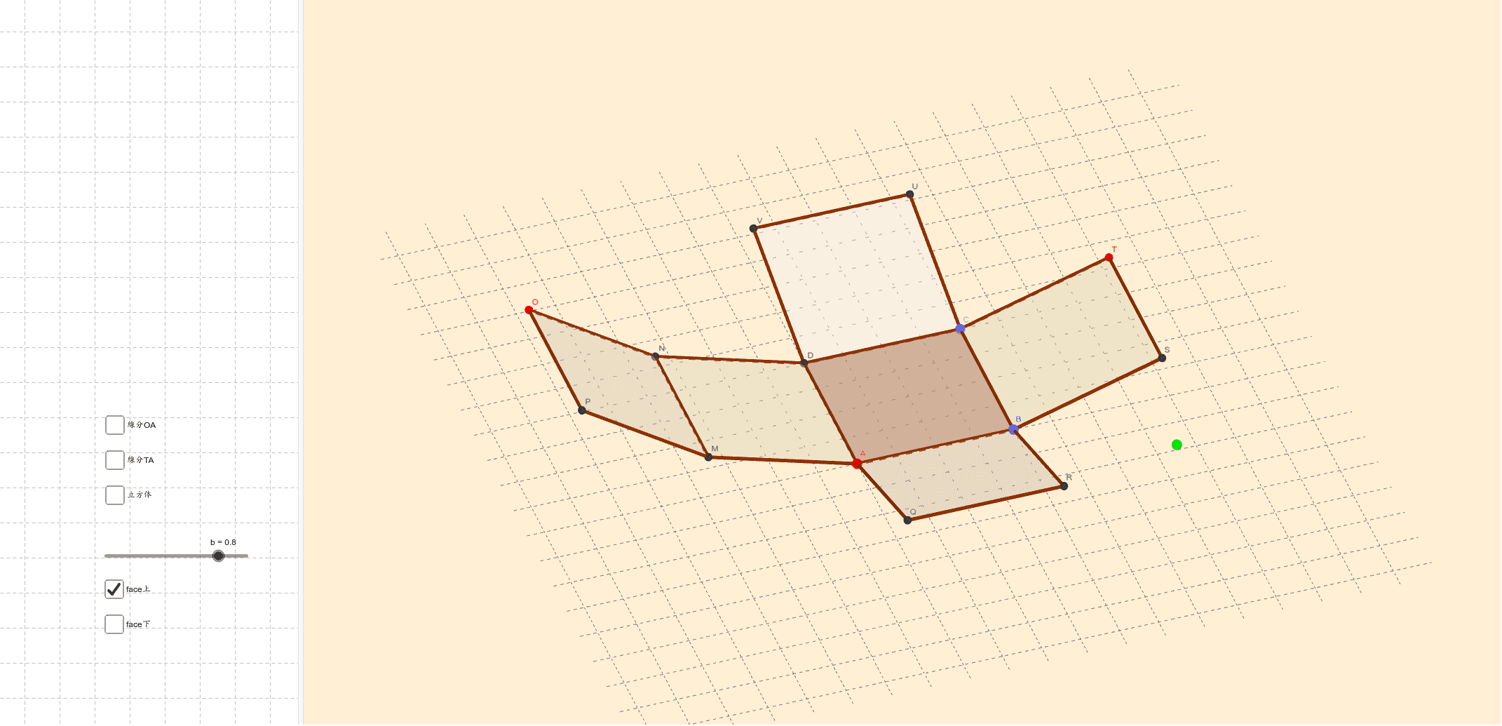 立方体の展開図 Geogebra