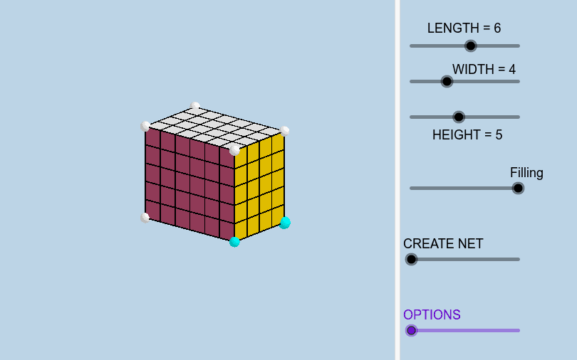 Rectangular Prism Net Demonstration GeoGebra