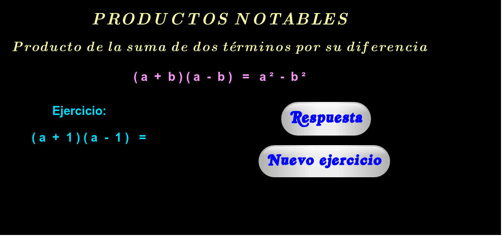 Ejercicios ( haga click en "Respuesta" y "Nuevo ejercicio" ).