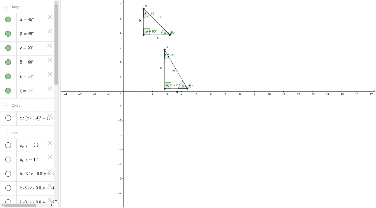 Special Right Triangles 45 45 90 Degree And 30 60 90 Geogebra