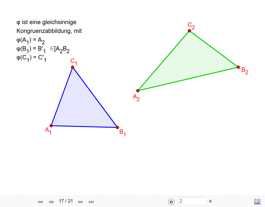 Gleichorientierte Dreiecke - gleicher Umlaufsinn / Drehsinn – GeoGebra
