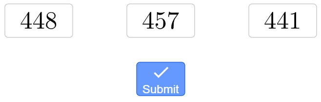 * Select one in three numbers, and then click "Submit".
* Chọn 1 trong 3 số rồi ấn nút "Submit" ("Nộp")