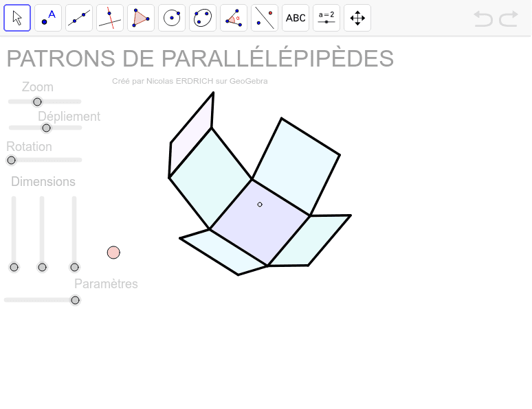 Net for a Rectangular Prism GeoGebra