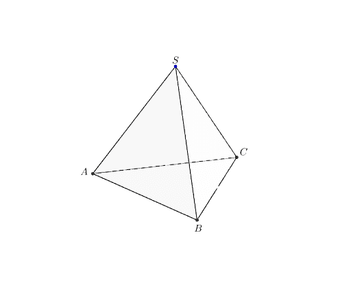 Mô hình chóp tam giác đều – GeoGebra