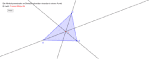 Inkreismittelpunkt animiert einfach GeoGebra