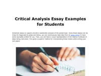 Critical Analysis Essay Examples for Students.pdf
