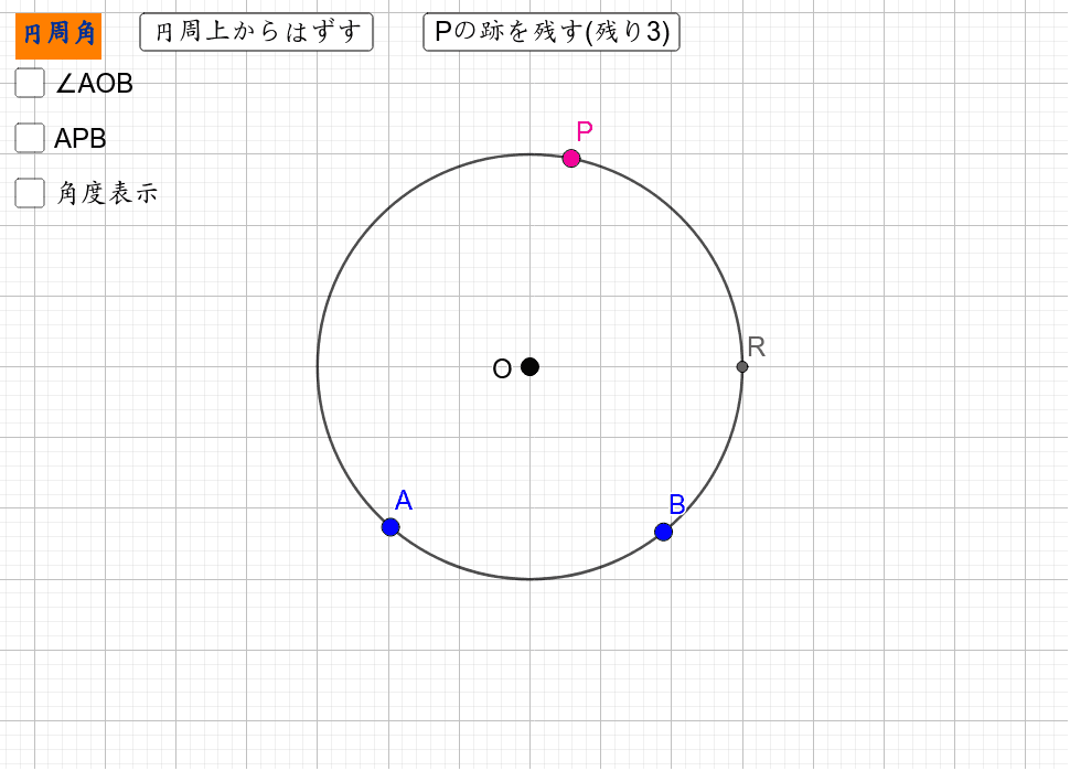 円周角の定理の発見 Geogebra